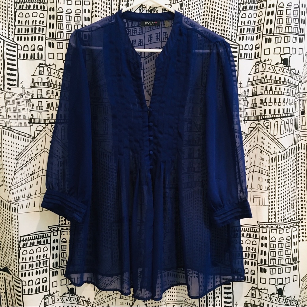 Dark blue blouse